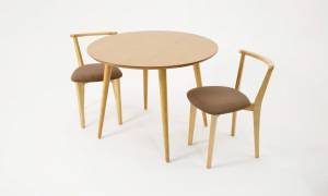 Стол Монте К 100 натур со стульями Франк натур велюр коричневый