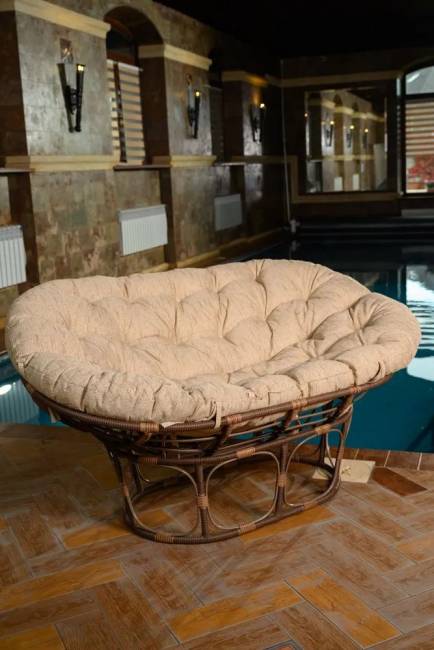 Диван для отдыха из искусственного ротанга Mamasan (Коричневый) Диван для отдыха из искусственного ротанга Mamasan (Коричневый)