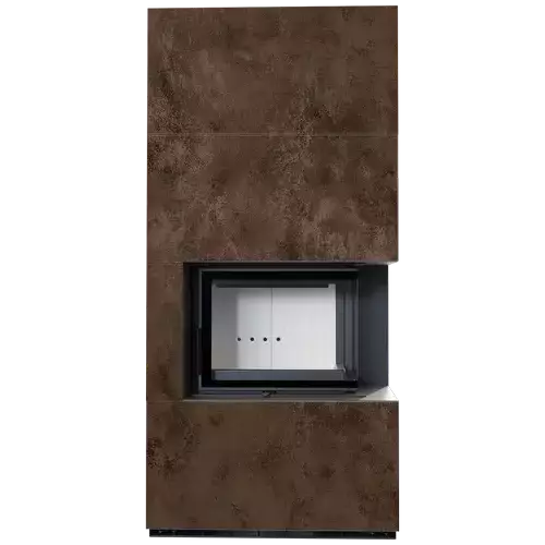 Каминокомплект Kratki PRO FLOKI OXIDE MORO угловое стекло справа