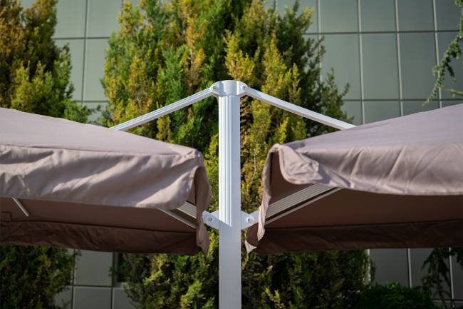 Зонт двойной Мадрид 3*3м, цвет песочный Зонт двойной Мадрид 3*3м, цвет песочный