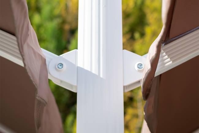 Зонт двойной Мадрид 3*3м, цвет песочный Зонт двойной Мадрид 3*3м, цвет песочный