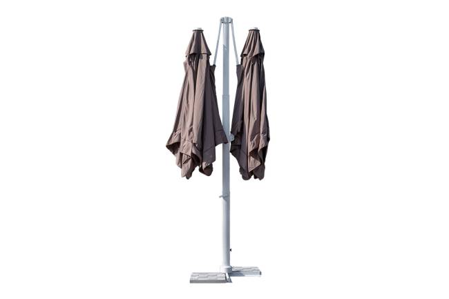 Зонт двойной Мадрид 3*3м, цвет песочный Зонт двойной Мадрид 3*3м, цвет песочный