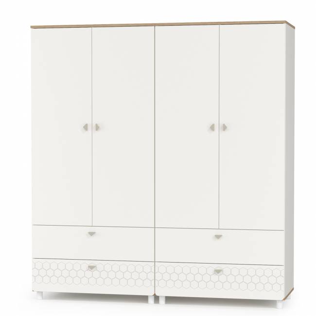 Два детских шкафа для одежды Эйп цвет белый/дуб белый Два детских шкафа для одежды Эйп цвет белый/дуб белый