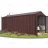 Хозблок SKOGGY секционный с двускатной крышей 6 х 2 м, шоколадный