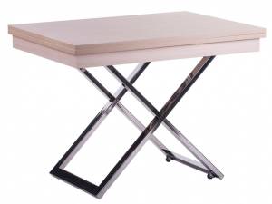 Стол-трансформер Левмар Cross D31/S79 выбеленный дуб/ опоры нерж.сталь Стол-трансформер Левмар Cross D31/S79 выбеленный дуб/ опоры нерж.сталь