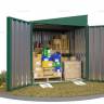 Хозблок SKOGGY секционный с односкатной крышей 2 х 2 м, зелёный мох Хозблок SKOGGY секционный с односкатной крышей 2 х 2 м, зелёный мох