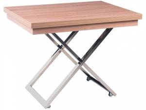 Стол-трансформер Левмар Cross D89/S79 сонома/ опоры нерж.ст. Стол-трансформер Левмар Cross D89/S79 сонома/ опоры нерж.ст.