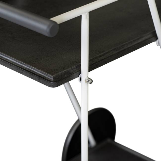 Стол сервировочный Новум белый/серый графит/серый бетон