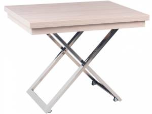 Стол-трансформер Левмар Cross D68/S79 дуб шамони светлый/ опоры нерж.ст. Стол-трансформер Левмар Cross D68/S79 дуб шамони светлый/ опоры нерж.ст.