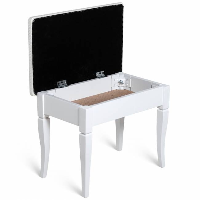 Банкетка Ретро М с ящиком белый, ткань экокожа белый Банкетка Ретро М с ящиком белый, ткань экокожа белый