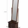 Зеркало с тумбой Селена средне-коричневый 151 см х 46 см