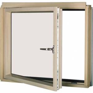 Мансардное окно FAKRO BDL P2 Lux (левое+откидное), однокамерный триплекс, дерево 114х137