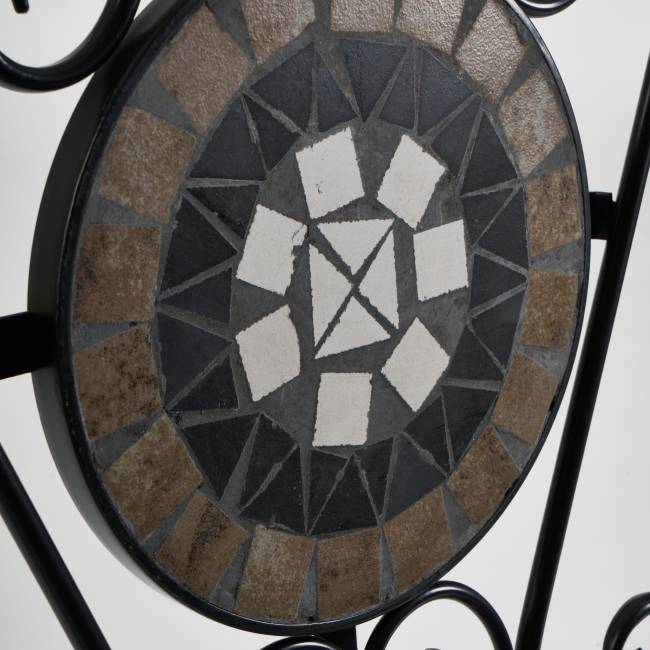 Стул Secret de Maison VICENZA (mod. PL08-7451RV) металл, 36*35*91 см, черный /плитка "калейдоскоп" (Комплект из 2 шт.) черный металл