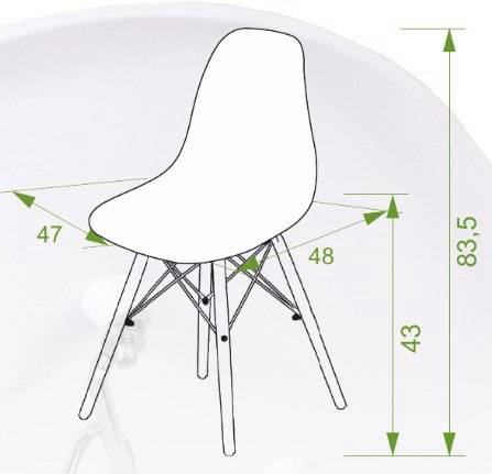 Стул Eames синий Стул Eames синий