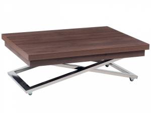 Стол-трансформер Левмар Cross D69/S79 дуб шамони темный/ опоры нерж.ст. Стол-трансформер Левмар Cross D69/S79 дуб шамони темный/ опоры нерж.ст.