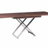Стол-трансформер Левмар Cross D69/S79 дуб шамони темный/ опоры нерж.ст.