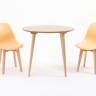Стол Монте К 100 натур со стульями Сашш натур персик