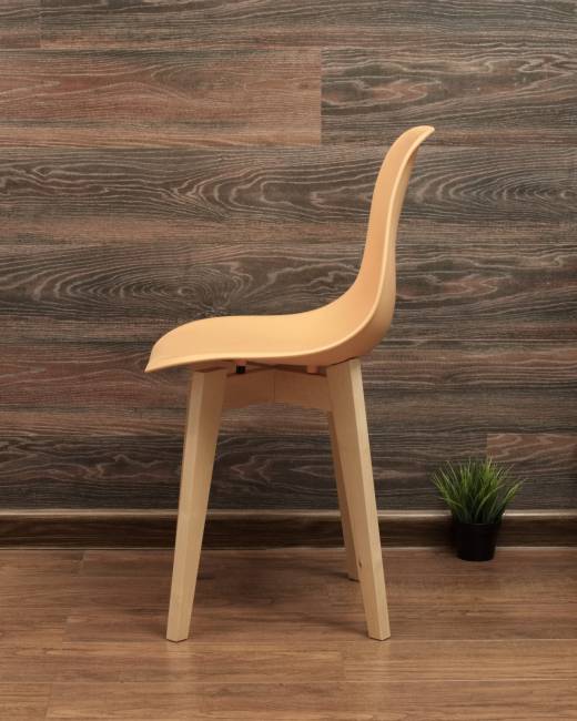 Стол Монте К 100 натур со стульями Сашш натур персик