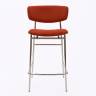Дизайнерский полубарный стул Marko терракотовый, основание хром