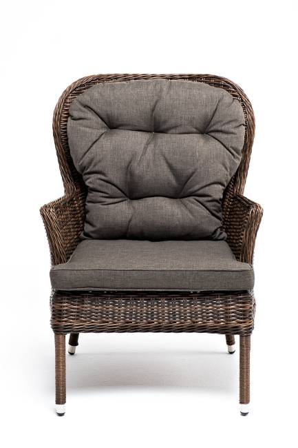 "Алиса" кресло плетеное, цвет коричневый с подушками "Алиса" кресло плетеное, цвет коричневый с подушками