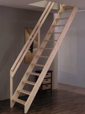 Мансардная лестница из ели М-012у
