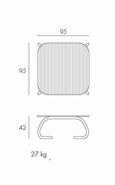 Столик стеклянный кофейный Nardi, Loto Relax Столик стеклянный кофейный Nardi, Loto Relax