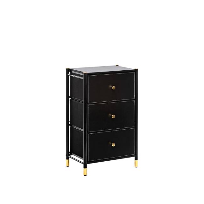 Комод Leset Хайди 3 ящика Чёрный Чёрный Комод Leset Хайди 3 ящика Чёрный Чёрный