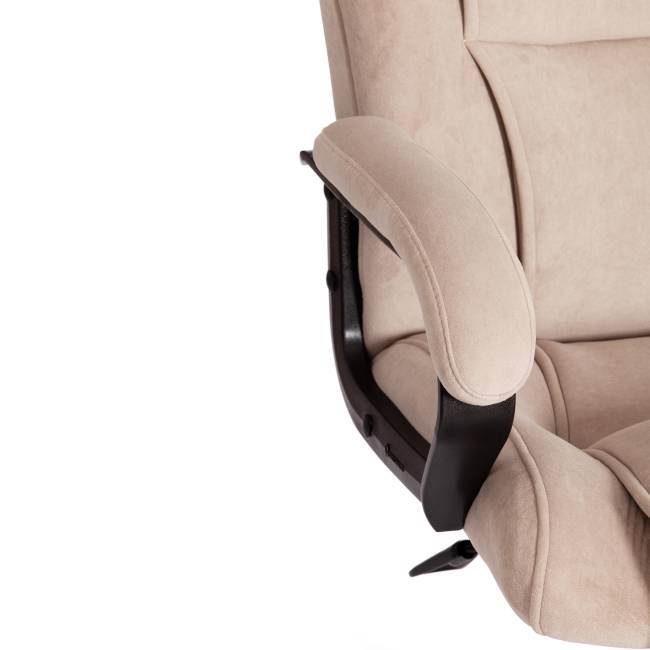 Кресло BERGAMO хром (22) флок , бежевый, 7 бежевый флок