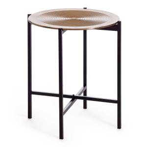 Столик кофейный Secret De Maison BLOOM ( mod. 11873-B ) алюминиевый сплав, 46*46*51 см, черный/античная медь черный/античная медь алюминиевый сплав