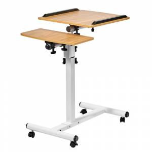 Стол многофункциональный Palma 60x40x62-96см, светлое дерево, белый Стол многофункциональный Palma 60x40x62-96см, светлое дерево, белый