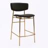 Дизайнерский полубарный стул Marko графит, основание золото