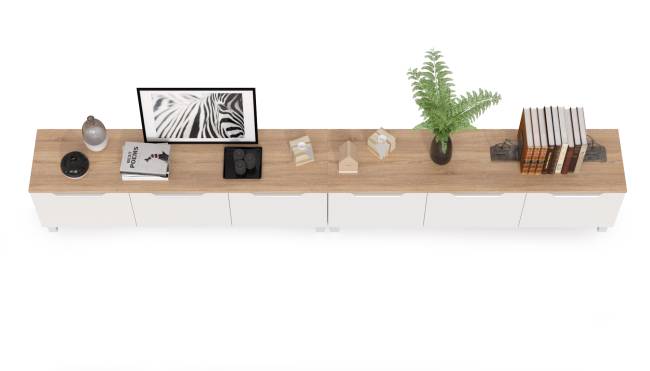 Две тумбы под ТВ 13.267.01 + 13.267.01 цвет белый шагрень/дуб сонома Две тумбы под ТВ 13.267.01 + 13.267.01 цвет белый шагрень/дуб сонома