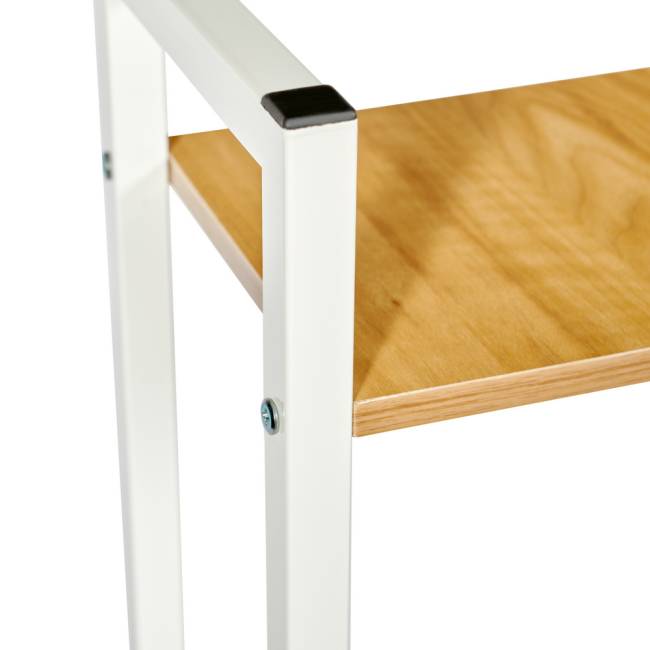 Стол письменный с полками Frame 100x45x110 см, светлое дерево, белый Стол письменный с полками Frame 100x45x110 см, светлое дерево, белый