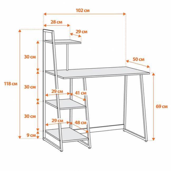 Стол WD-16 burnt burnt Стол WD-16 burnt burnt