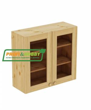 Шкаф навесной 800 х 300 х 720 под стекло, сосна, без покраски Шкаф навесной 800 х 300 х 720 под стекло, сосна, без покраски