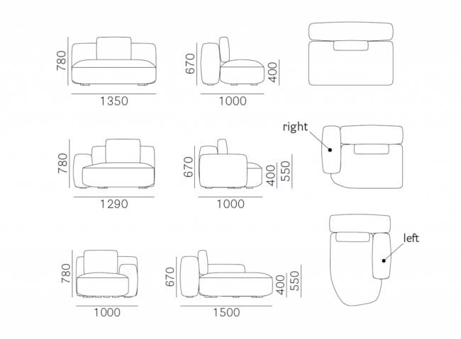 Диван мягкий угловой Jeff 3640х1500х780 мм Диван мягкий угловой Jeff 3640х1500х780 мм