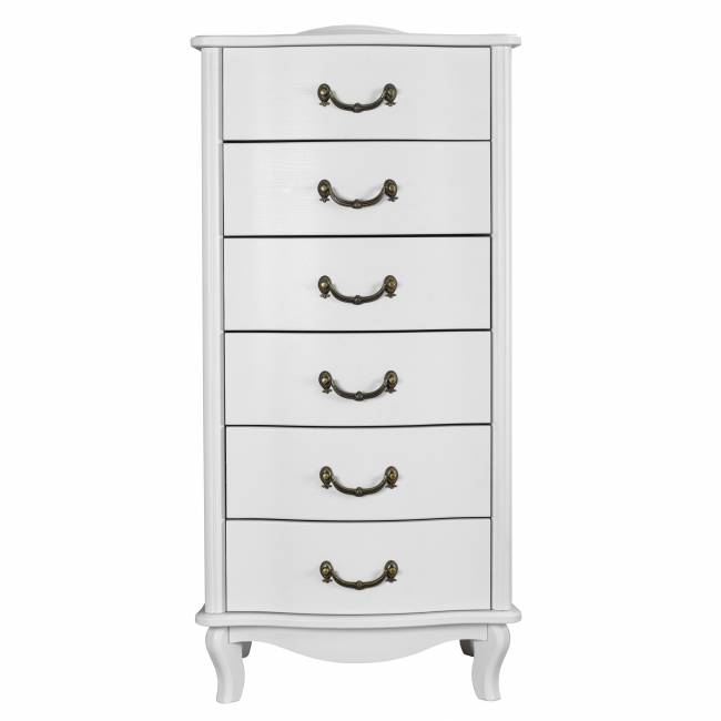 Комод Джульетта узкий 6 ящ., молочный дуб Л