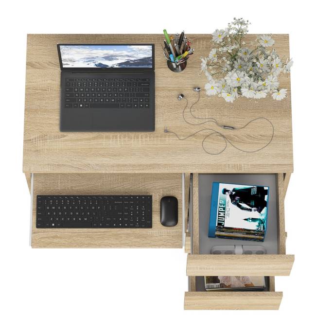 Стол компьютерный три ящика Мори МС-6 правый цвет дуб сонома Стол компьютерный три ящика Мори МС-6 правый цвет дуб сонома