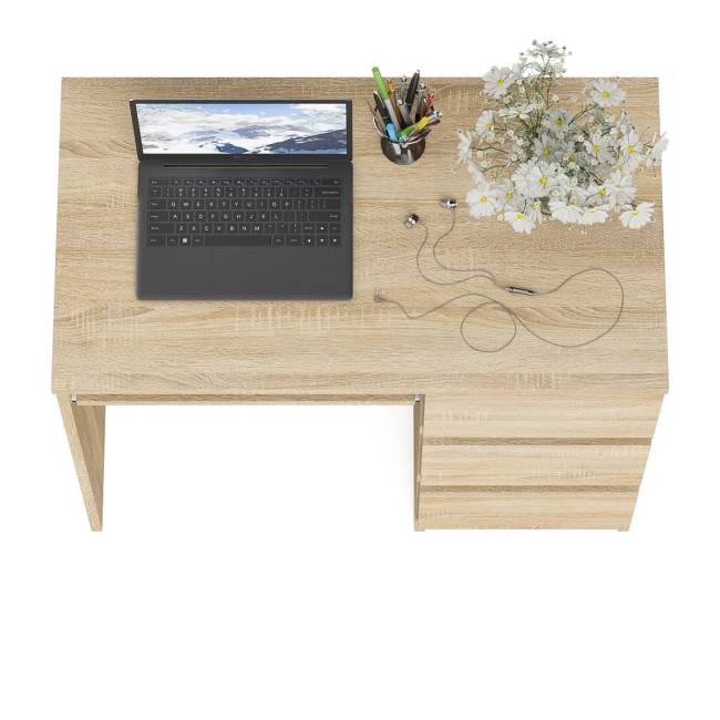 Стол компьютерный три ящика Мори МС-6 правый цвет дуб сонома Стол компьютерный три ящика Мори МС-6 правый цвет дуб сонома