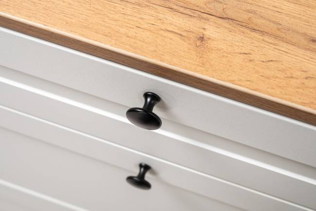 Две обувницы и комод Остин цвет белый шагрень/дуб крафт золотой