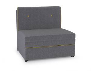 Альфа 11.20 Диванный блок ткань рогожка серая/горчичный