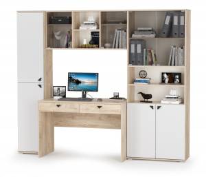 Бостон домашний офис № 31 цвет дуб эндгрейн элегантный/фасады МДФ милк рикамо софт Бостон домашний офис № 31 цвет дуб эндгрейн элегантный/фасады МДФ милк рикамо софт