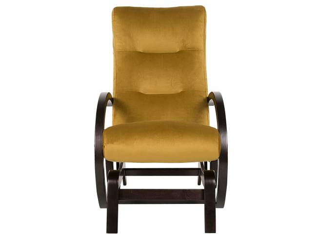 Кресло-качалка маятник Мэтисон ткань охра, каркас венге структура Кресло-качалка маятник Мэтисон ткань охра, каркас венге структура