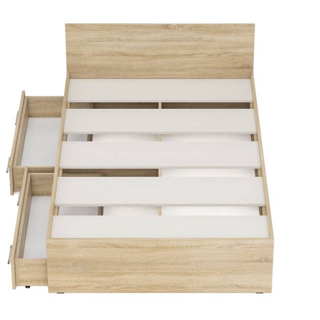 Кровать с ящиками Стандарт 1200 цвет дуб сонома