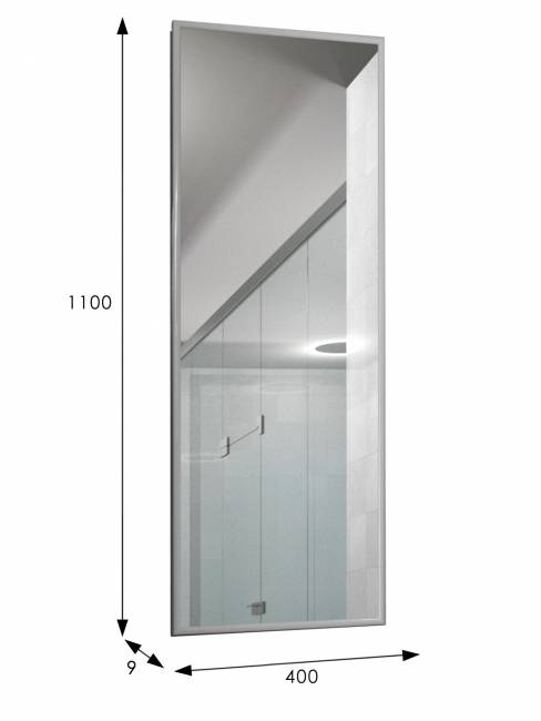 Зеркало настенное в раме Сельетта-6, белый 110 см х 40 см Зеркало настенное в раме Сельетта-6, белый 110 см х 40 см