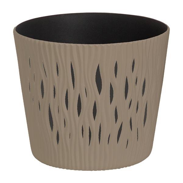 Кашпо для цветов SANDY ROUND DSR190-7529U мокко 2 предмета 3л Кашпо для цветов SANDY ROUND DSR190-7529U мокко 2 предмета 3л