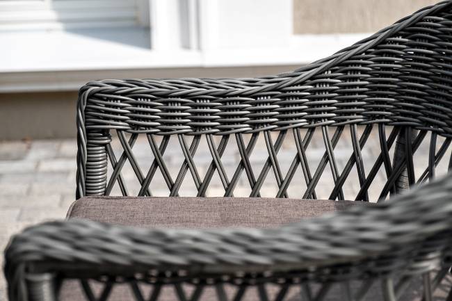 "Сицилия" обеденная группа плетеная, цвет графит