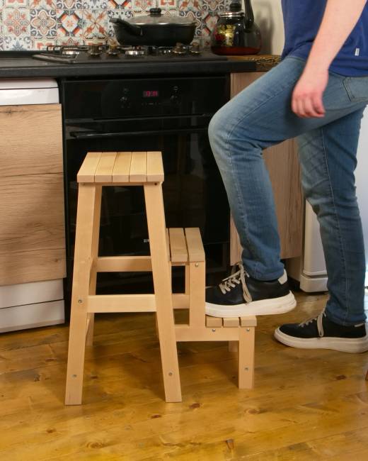 Табурет-стремянка Марк, Натуральное дерево Табурет-стремянка Марк, Натуральное дерево