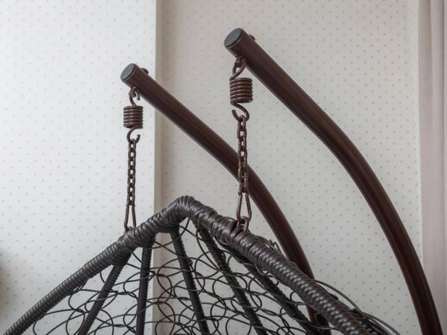 Подвесное двухместное кресло из искусственного ротанга "BUENO GRANDE", коричневый