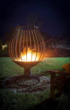 Кованый садовый очаг Бокал